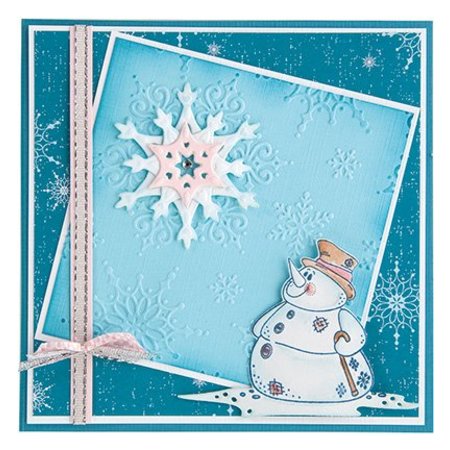 Leane Creatief - Lea'bilities Leabilities, estampar - y relieve plantilla del muñeco de nieve