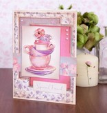 Stempel / Stamp: Transparent Timbri trasparenti, Lucy Cromwell - Bunting, 10 disegni, tazze da tè e fiori