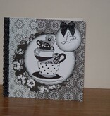 Stempel / Stamp: Transparent Clear stamps, Lucy Cromwell - Bunting, 10 designs, teacups and flowers