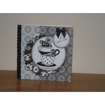 Stempel / Stamp: Transparent Transparent Stempel, Lucy Cromwell - Bunting, 10 Motive, Teacups und Blumen