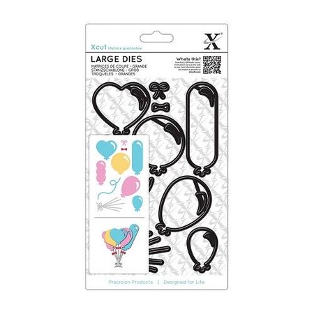 X-Cut / Docrafts XCut, A5 stamped stencil Large (10p) - Balloons