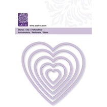 Cutting template, heart, size 5