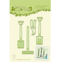 Leabilities, stampen - en embossing stencil, Tuin Tool