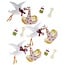 Embellishments / Verzierungen 3D Decoratieve Stickers: baby ooievaar met lijm stip, 12 stuk