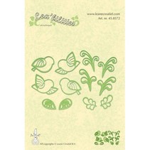 Leabilities, stamping - and embossing template Llittle birds