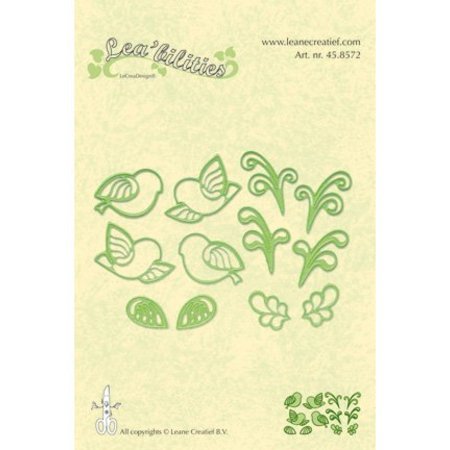 Leane Creatief - Lea'bilities Leabilities, stamping - and embossing template Llittle birds