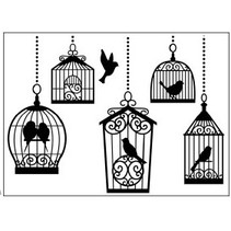 Dossiers gaufrage, cages à oiseaux 10,8x14,6cm