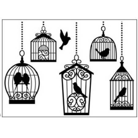 embossing Präge Folder Embossing folders, 10,8x14,6cm birdcages