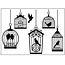 embossing Präge Folder Embossing folders, 10,8x14,6cm birdcages