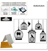 embossing Präge Folder Embossing folders, 10,8x14,6cm birdcages