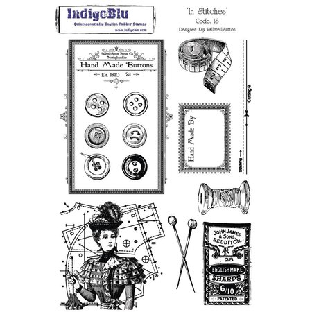 IndigoBlu Stamp A5: In Stitches, 200x140mm