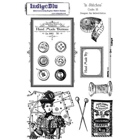 IndigoBlu Stempel A5: In Stitches, 200x140mm