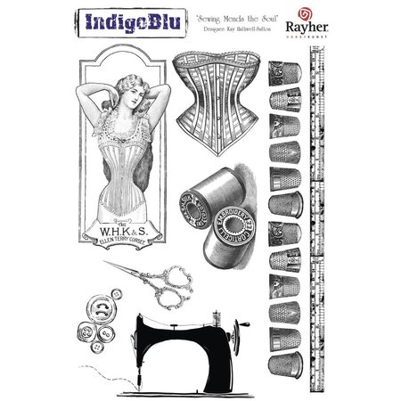 IndigoBlu Stamp A5: Sewing mends the soul, 200x140mm