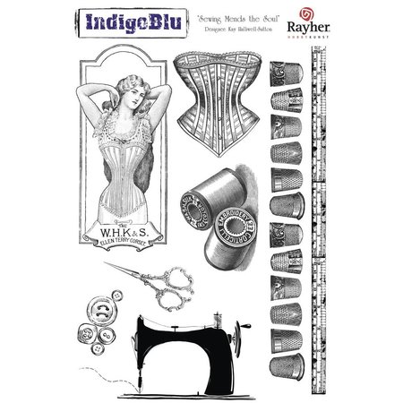 IndigoBlu Stempel A5: Sewing mends the soul, 200x140mm