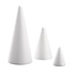 Objekten zum Dekorieren / objects for decorating Cono Styrofoam, pieno, altezza 6,5 ​​centimetri o 12 centimetri