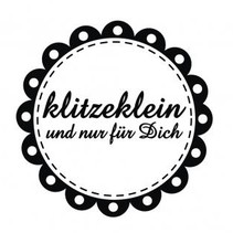 Holze mini stempel met Duitse tekst "klein en alleen voor u", 3cm diameter