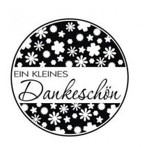 holze Mini-Stempel mit deutsche Text "ein kleines Dankeschön" , 3cm ø