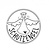 Stempel / Stamp: Holz / Wood holze mini stamp with German text "Guardian Angel", ø 2cm