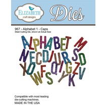 Stampaggio e goffratura stencil, Elizabeth Craft design Alphabet 1-967 Hat