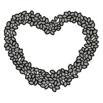Corte e estampagem stencils, Craftables - Coração Topiary