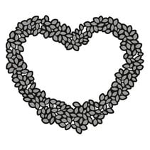 Skæring og prægning stencils, Craftables - Topiary Heart