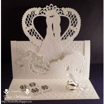 Corte e estampagem stencils Creatables - par do casamento