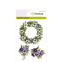 Artesanato Emoções selos transparentes A6, delicadeza "guirlanda Roxo Holiday"