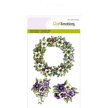 Håndværk Emotions Transparente frimærker A6, delikatesse "blomsterkrans Purple Holiday"