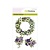 Crealies und CraftEmotions Håndværk Emotions Transparente frimærker A6, delikatesse "blomsterkrans Purple Holiday"