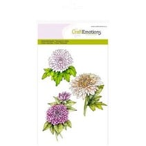 Craft Emotions Transparent stamps A6, chrysanthemums branch Botanical Summer