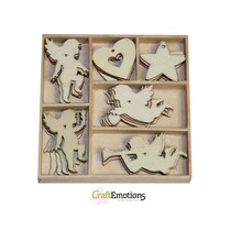 Holiday Ángel 30 piezas en una caja de madera !! 10,5 x 10,5 cm