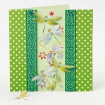 12 feuilles différentes, autocollants 3D, assortiment, 10x22,5 cm + 1 feuille 3D Daisies