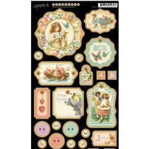 Chipboards, ausgestanzte Teile, Sweet Sentiments Collection