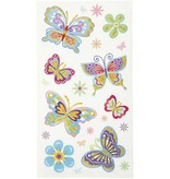 Sticker Funny Stickers, Butterfly, 6 assorted sheets