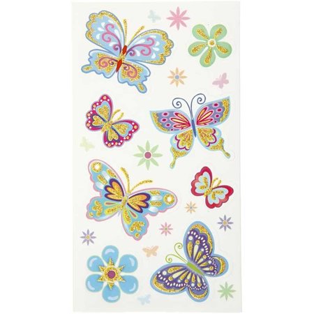 Sticker Etiquetas engraçadas, borboleta, 6 folhas sortidas