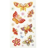 Sticker Funny Stickers, Butterfly, 6 assorted sheets