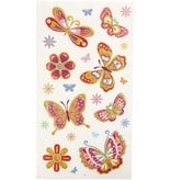 Sticker Funny Stickers, Butterfly, 6 assorted sheets