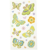 Sticker Funny Stickers, Butterfly, 6 assorted sheets