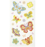 Sticker Etiquetas engraçadas, borboleta, 6 folhas sortidas