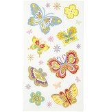 Sticker Funny Stickers, Butterfly, 6 assorted sheets