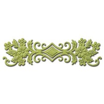 Spellbinders Nestabilities Labels, punch template floral border, ornament