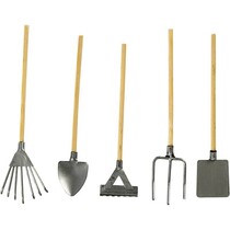 Mini tuingereedschap, L: 11 cm, met 5