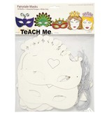 Kinder Bastelsets / Kids Craft Kits Maschere Racconto H:. 13,5-25 di cm, 16 sort, 230 g + Paillette Mix, Size 15-45 mm