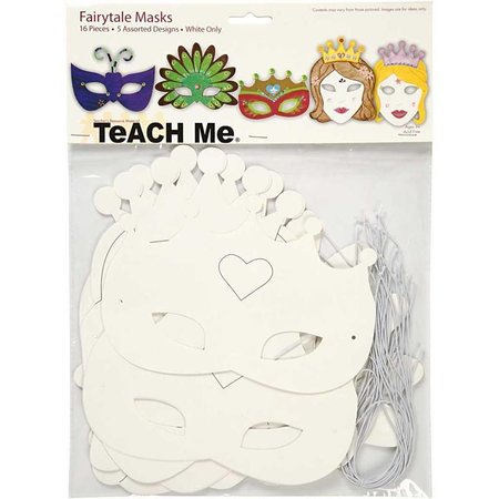 Kinder Bastelsets / Kids Craft Kits Maschere Racconto H:. 13,5-25 di cm, 16 sort, 230 g + Paillette Mix, Size 15-45 mm