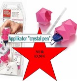BASTELZUBEHÖR / CRAFT ACCESSORIES NEW :. Applicator "krystall penn" tekstil, inkludert 21 Swarovski rhinestones