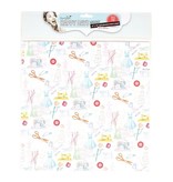 Textil Stof op papier, zelfklevend, Happy Days, 30,5 x 30,5 cm