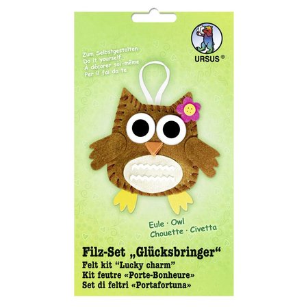 Kinder Bastelsets / Kids Craft Kits Kit Craft sentiu coruja "amuleto da sorte"