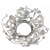 Embellishments / Verzierungen Perlenring mit Herzen, Ring ø 3 cm, PVC-Box 1 Stück , weiß