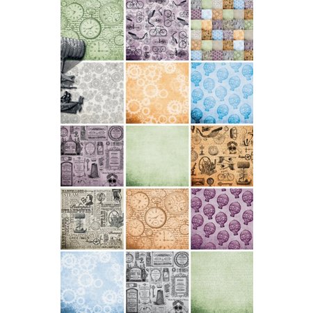 DESIGNER BLÖCKE  / DESIGNER PAPER Papir blok, blok Kronologi papir, 15,2 x 15,2xm
