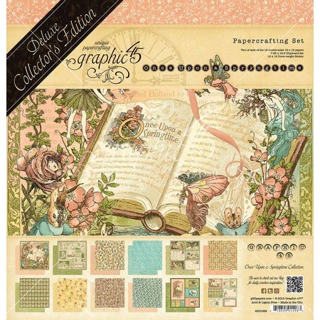 Graphic 45 Gráfico 45 Érase una primavera, 30,5 x 30,5 cm, Colectores Deluxe Edition